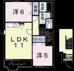 足柄駅 バス13分  宮沢橋下車：停歩11分 2階の物件間取画像